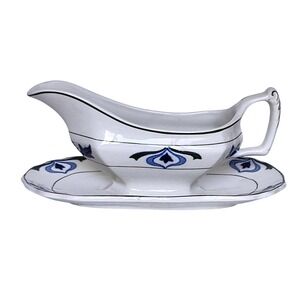 Vintage Old English Gravy Boat Underplate Royal Winton Grimwades Burslem England